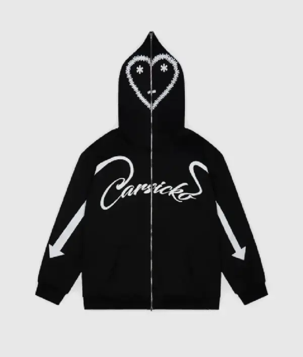 Carsicko Love Spread Full Zip Hoodie BLACK