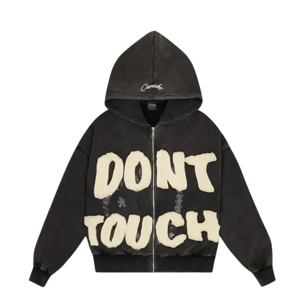 DONT TOUCH HOODIE WASHED GREY